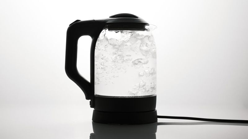 Photograph of a kettle boiling water.