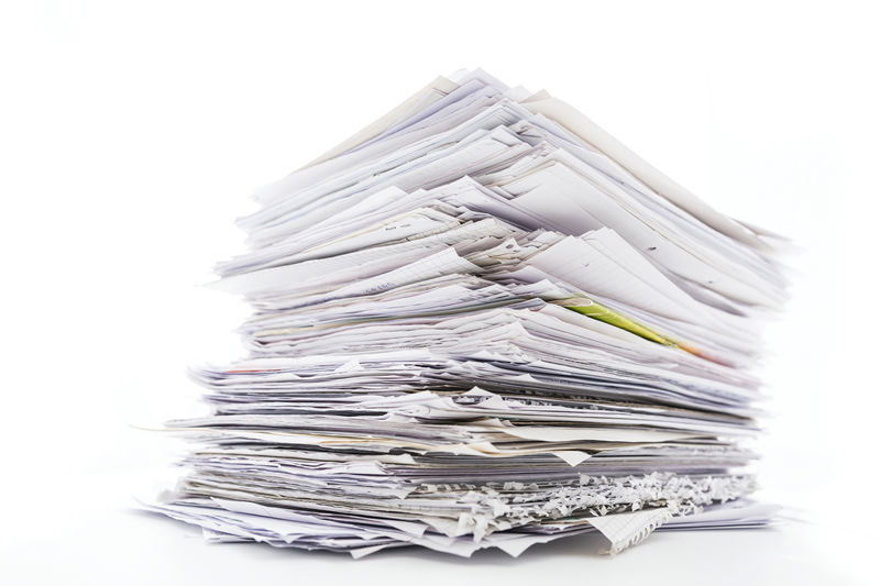 Photograph of a pile of copy paper.
