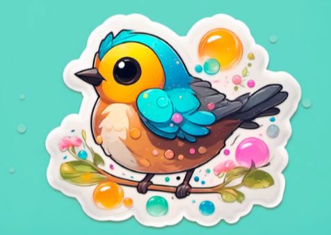 An example of an AI-generated image: a bird that depicts feelings.